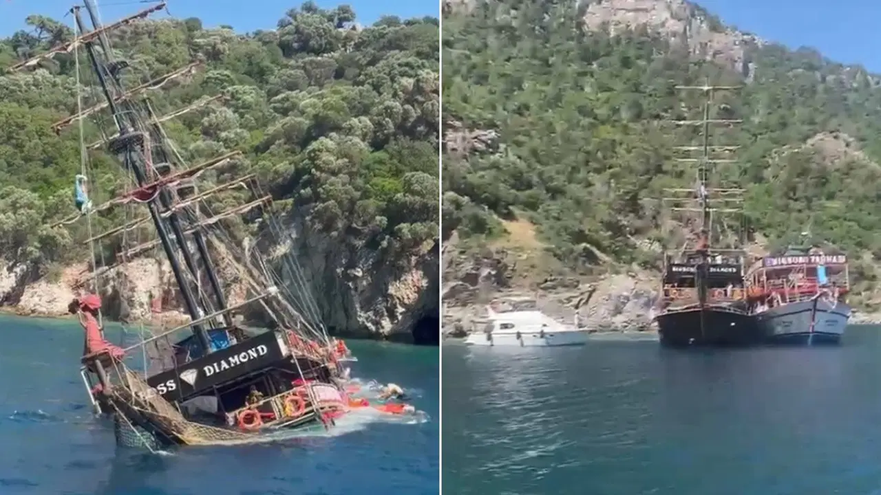 Marmaris’te Batan Gezi Teknesinde 148 Kişi Tahliye Edildi: Can Kaybı Yok