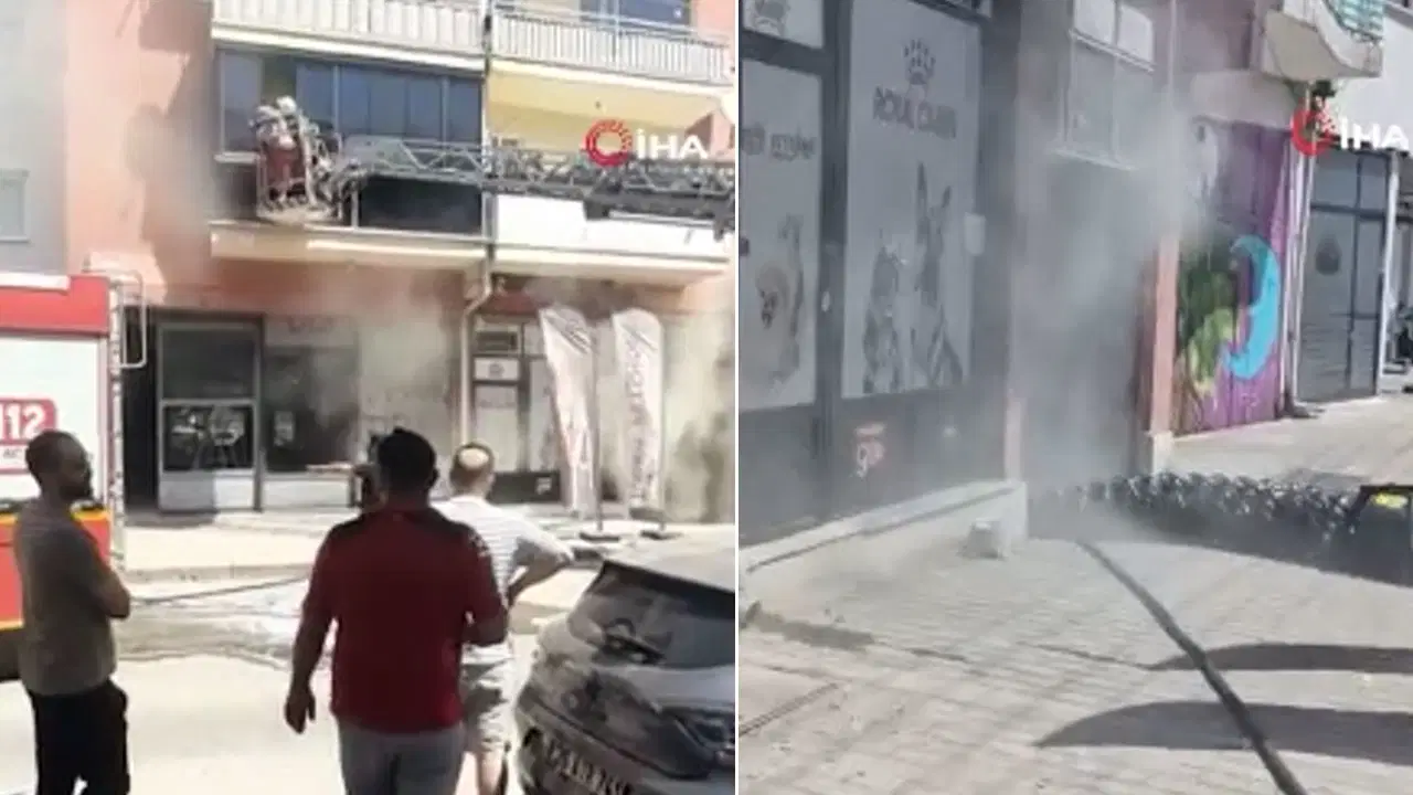 İş Yerinde Korkutan Yangın: 6 Kişi ve Bir İtfaiye Eri Dumandan Etkilendi